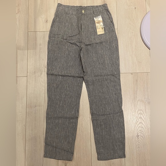 Muji French Linen Easy Tapered Trousers - Picture 4 of 5